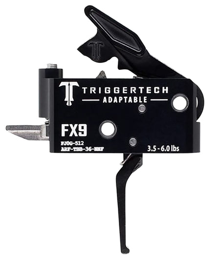 TriggerTech ARFTBB36NNF FN FX9 Adaptable Two-Stage Flat Trigger, 3.5-6 lb Black PVD
