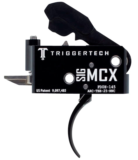 TriggerTech ARCTBB25NNF Sig MCX Adaptable Two-Stage Flat Trigger, 2.5-5 lb Black PVD