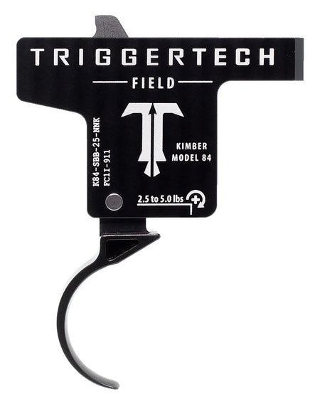 TriggerTech K84SBB25NNK Kimber M84 Field Single-Stage Curved Trigger, 2.5-5 lb Black PVD