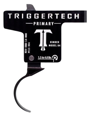 TriggerTech Primary Curved Single-Stage Trigger for Kimber M84 with 1.50-4 lb Pull Weight, Black PVD Finish