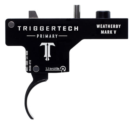 TriggerTech Primary Curved Single-Stage Trigger for Weatherby Mark V with 1.50-4 lb Pull Weight, Black PVD