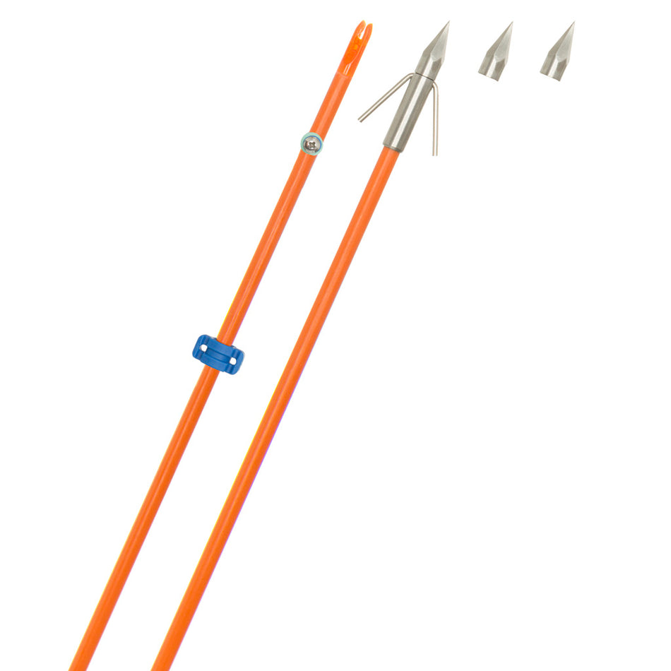 Fin Finder Raider Pro Orange Bowfishing Arrow with Big Head Point