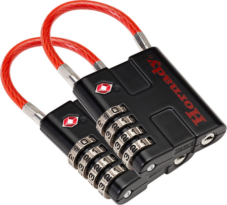 Hornady TSA Approved 4-Digit Combination Cable Lock 2 Pack