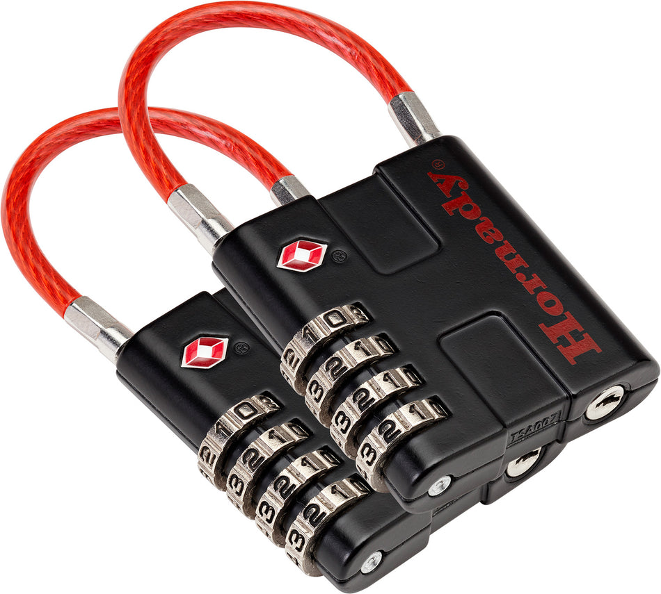 Hornady TSA Approved 4-Digit Combination Cable Lock 2 Pack