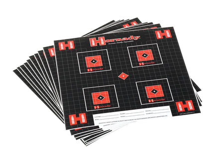 Hornady Lock-N-Load Grid Paper Shooting Targets Black Red White 10 Pack