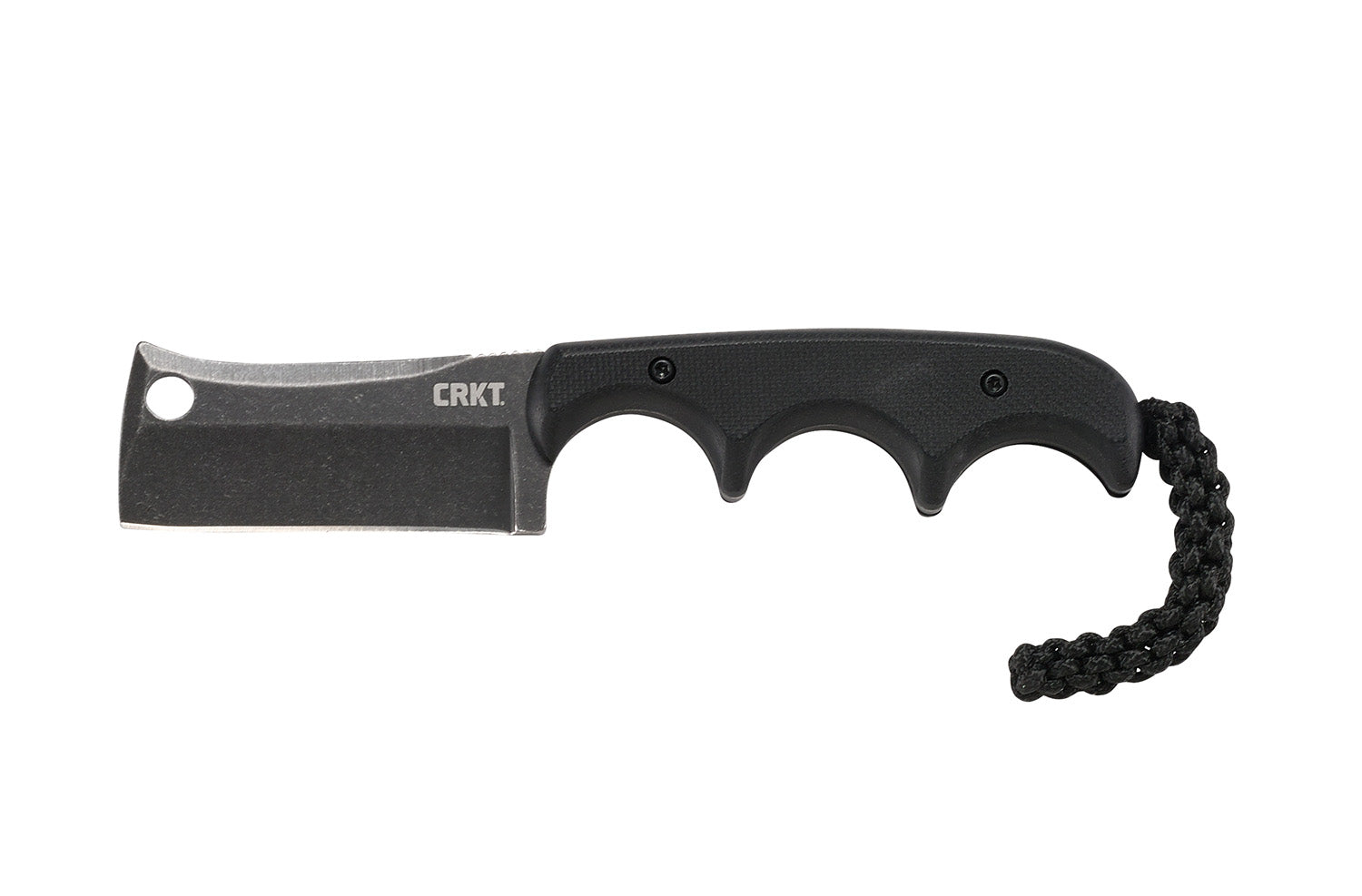 CRKT Minimalist Blackout 2383K 2.13" Fixed Cleaver Blade Stonewashed Stainless with Sheath