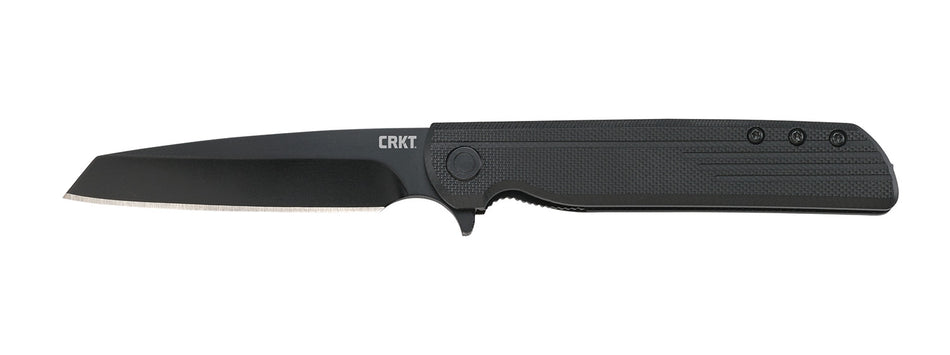 CRKT LCK+ Blackout 3802K 3.24" Assisted Opening Tanto Folder Black Oxide Stainless Blade