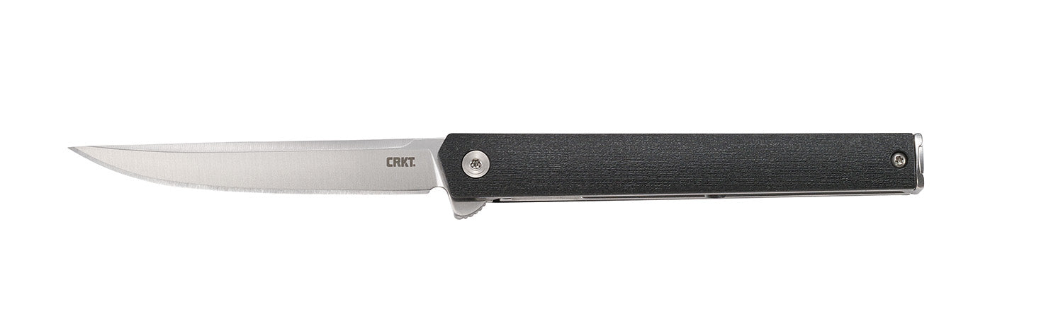 CRKT CEO 7097 3.35" Folding Slim EDC Knife Satin AUS-8A Stainless Blade Black GRN Handle