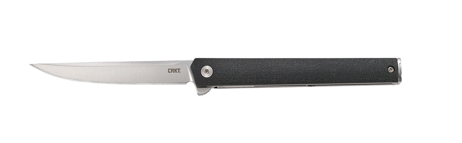CRKT CEO 7097 3.35" Folding Slim EDC Knife Satin AUS-8A Stainless Blade Black GRN Handle