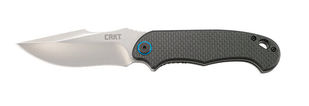 CRKT P.S.D. 7920 EDC Folding Knife 3.63" 4116 Stainless Steel Blade Carbon Fiber Handle Blue Accents