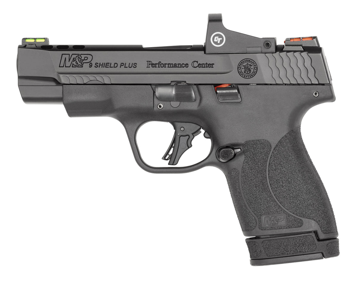 Smith & Wesson 13253 PC M&P Shield Plus 9mm 4in Ported Pistol, 10+1/13+1, Red Dot