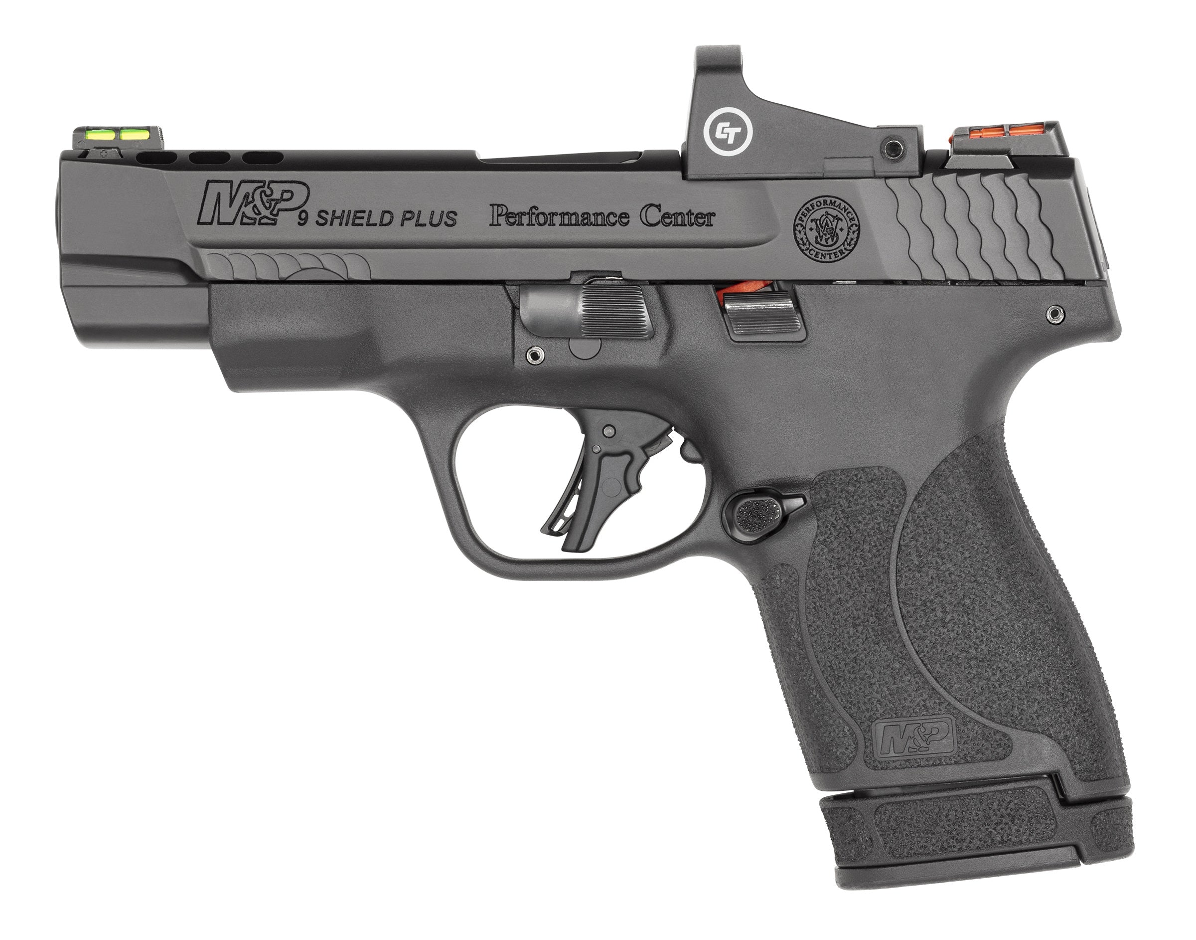 Smith & Wesson 13253 PC M&P Shield Plus 9mm 4in Ported Pistol, 10+1/13+1, Red Dot