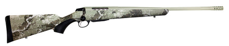 Tikka T3x Lite 6.5 PRC Rifle, 3+1, 24.3" Fluted/Threaded Barrel, Desert Verde Cerakote, Veil Alpine Stock