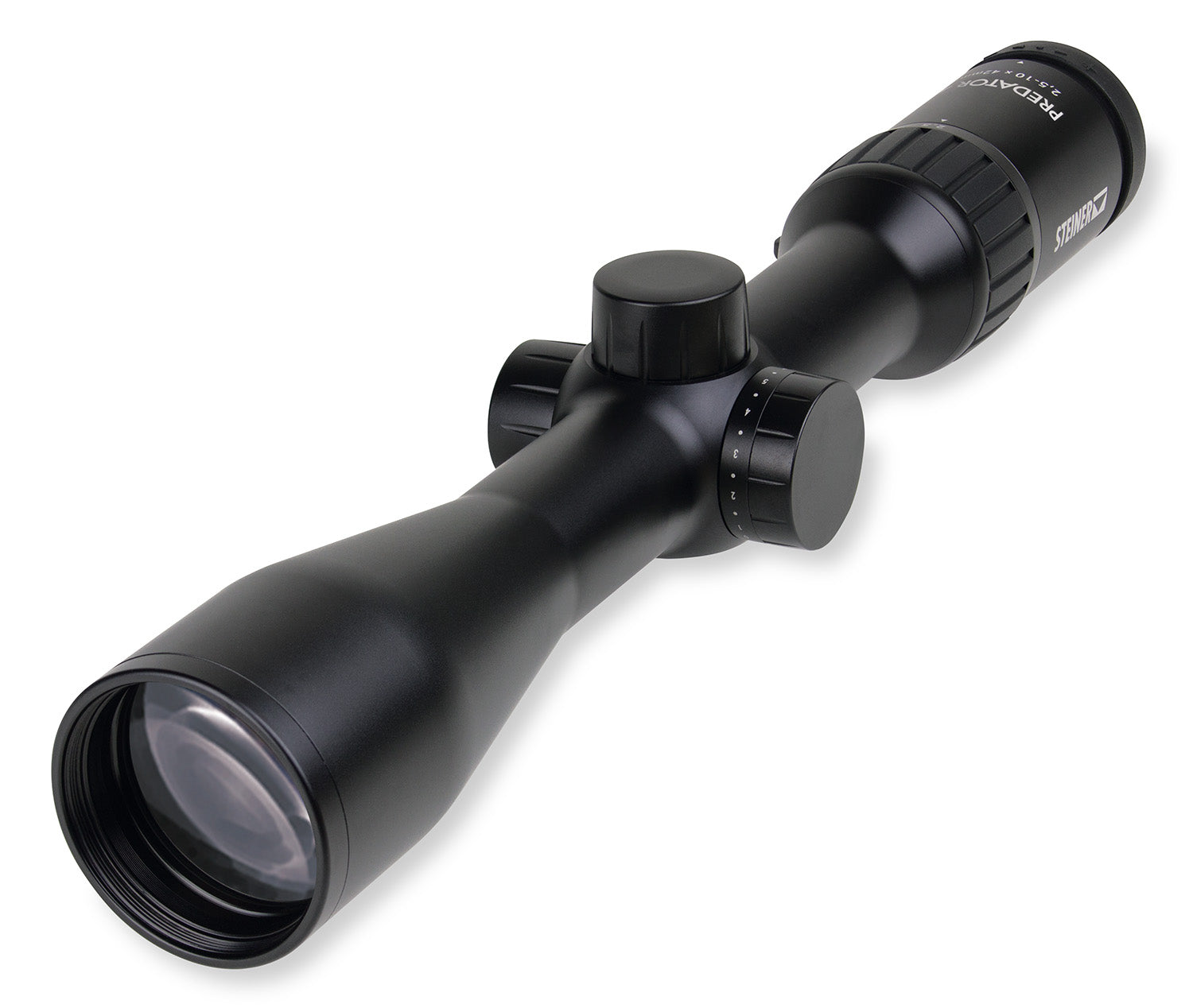 Steiner Predator 4 8770 Black 2.5-10x42mm 30mm Tube Second Focal Plane Illuminated E3 Ballistic Reticle