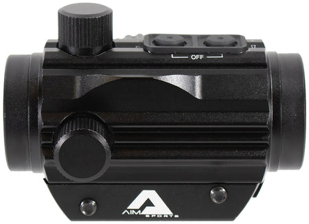 Aim Sports RD120PE 1x20mm 5 MOA Dual Illuminated Red/Green Micro Dot Black Anodized