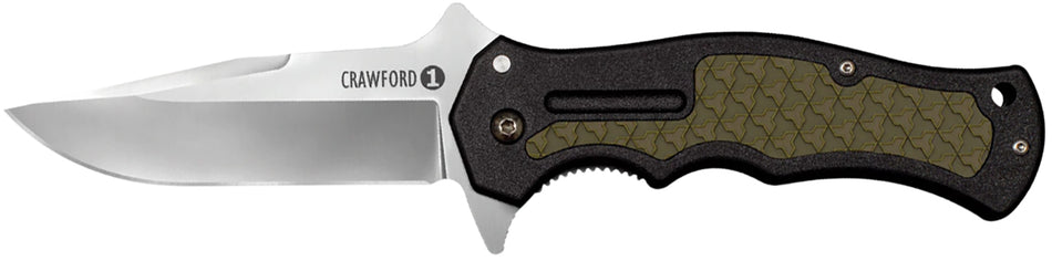Cold Steel CS20MWC Crawford 1 Folding Pocket Knife 3.5" Plain Blade with Pocket Clip