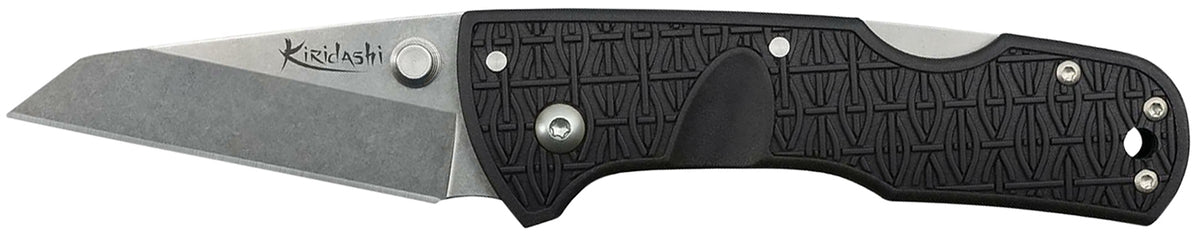 Cold Steel CS20KPL Kiridashi 2.5" Folding Utility Knife Plain 4034 SS Blade Griv-Ex Handle Pocket Clip