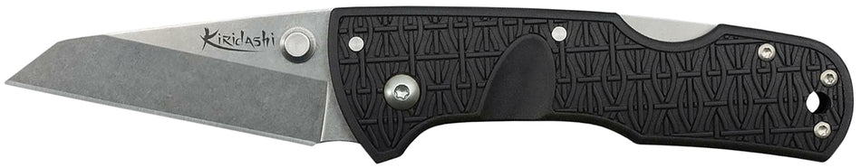 Cold Steel CS20KPL Kiridashi 2.5" Folding Utility Knife Plain 4034 SS Blade Griv-Ex Handle Pocket Clip