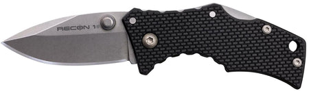 Cold Steel CS7DS Recon 1 Micro 2" Folder Stonewashed 4034 Stainless Spear Point Blade with Pocket Clip