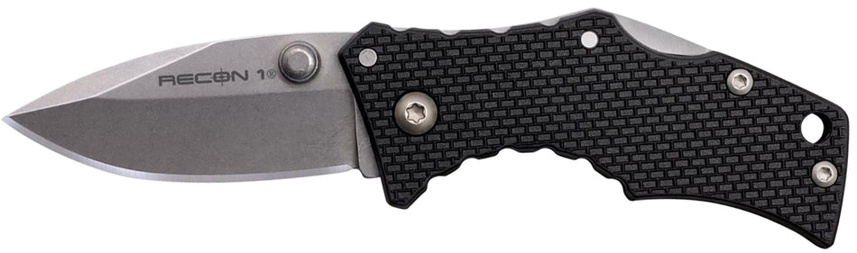 Cold Steel CS7DS Recon 1 Micro 2" Folder Stonewashed 4034 Stainless Spear Point Blade with Pocket Clip