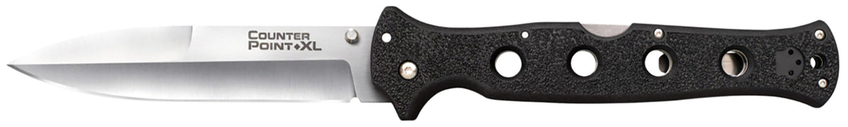 Cold Steel CS10AA Counter Point XL 6" Folder Satin AUS-10A SS Spear Point Blade Griv-Ex Handle Pocket Clip