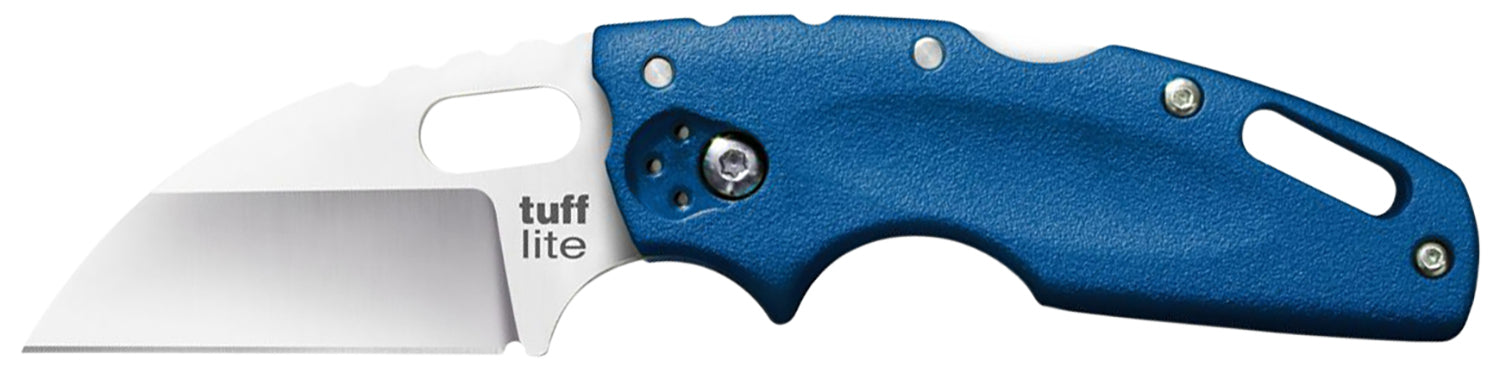 Cold Steel CS20LTB Tuff Lite 2.5" Folder AUS-8A SS Sheepsfoot Blade Blue Griv-Ex Handle with Belt Clip