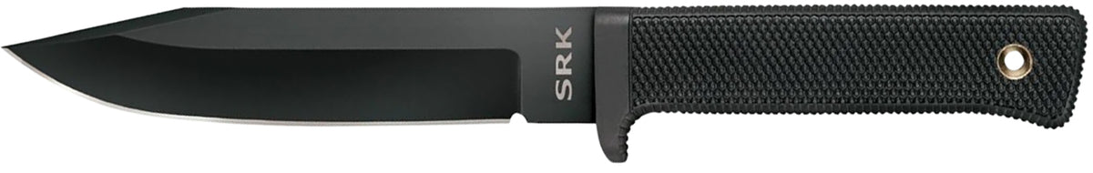 Cold Steel SRK Survival Rescue Knife 6" Fixed Clip Point Plain SK-5 Blade Black Kray-Ex Handle Includes Sheath