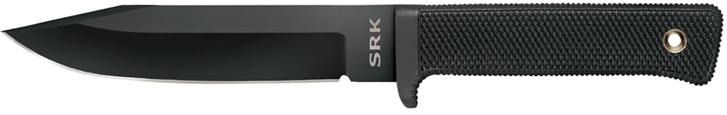 Cold Steel SRK Survival Rescue Knife 6" Fixed Clip Point Plain SK-5 Blade Black Kray-Ex Handle Includes Sheath