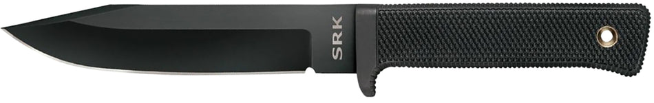 Cold Steel SRK Survival Rescue Knife 6" Fixed Clip Point Plain SK-5 Blade Black Kray-Ex Handle Includes Sheath