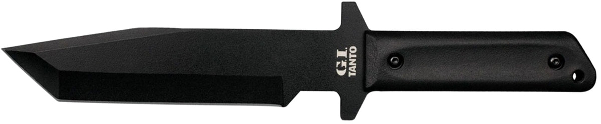 Cold Steel G.I. Tanto 7" Fixed Blade Tactical Knife Plain 1055 Carbon Steel Rust Resistant Finish Poly Handle Sheath