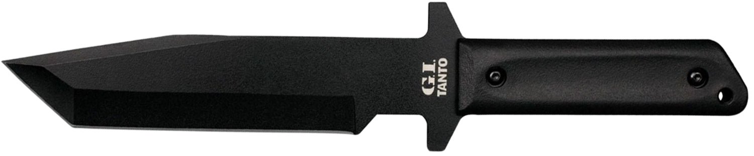 Cold Steel G.I. Tanto 7" Fixed Blade Tactical Knife Plain 1055 Carbon Steel Rust Resistant Finish Poly Handle Sheath