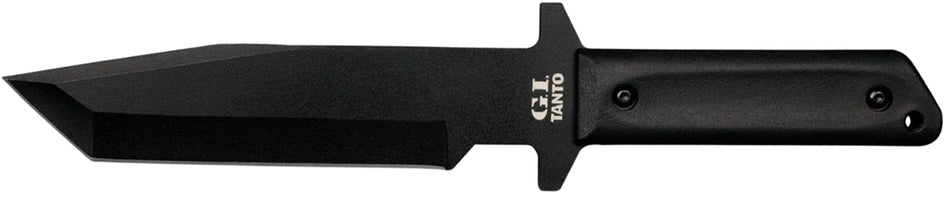 Cold Steel G.I. Tanto 7" Fixed Blade Tactical Knife Plain 1055 Carbon Steel Rust Resistant Finish Poly Handle Sheath