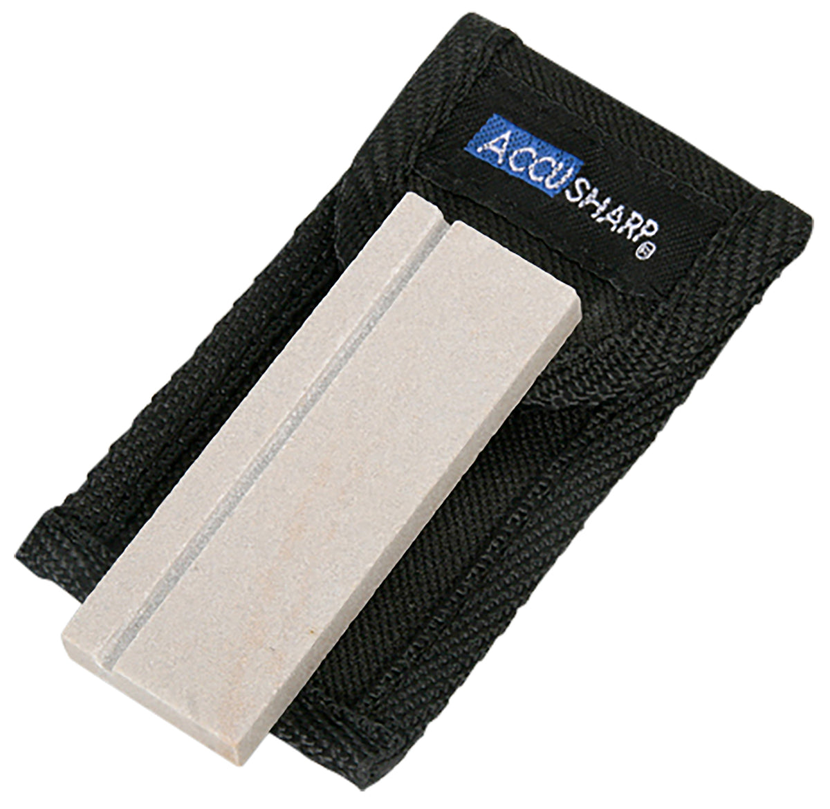 AccuSharp Natural Arkansas Pocket Whetstone Sharpener White Includes Belt Loop Carry Pouch