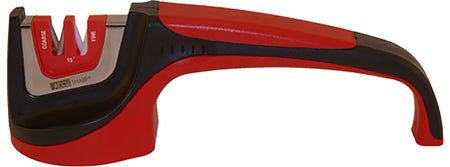 AccuSharp Asian-Style Knife Sharpener Diamond Coated and Fine Ceramic Rods 15-Degree Blade Red