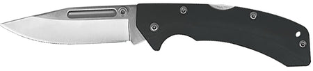 AccuSharp 711C 3" Folding Lockback Knife - Clip Point Plain Blade, Black FRN Handle, Includes Allen Wrench