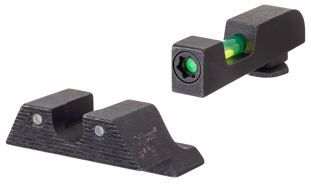 Trijicon DI Night Sight Set 601106 Green/Tritium Fiber Optic Front Black Outline Rear Glock 42 43 43X 48