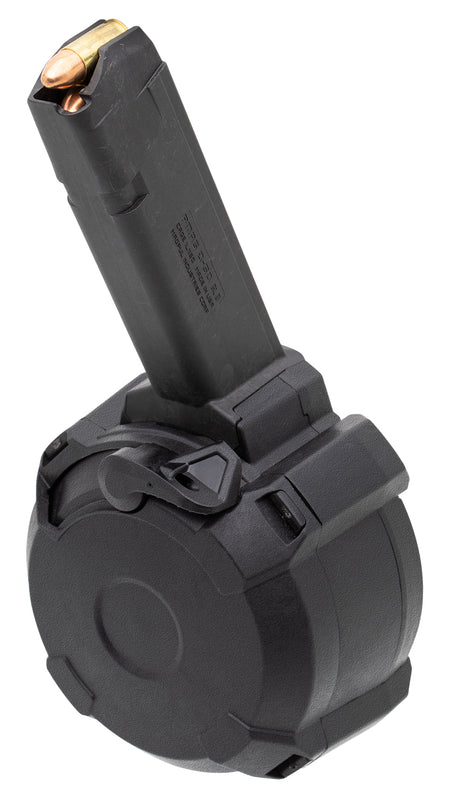 Magpul MAG1033BLK PMAG GL9 9mm Luger 50rd Drum Mag Compatible w/ Glock Double-Stack Black