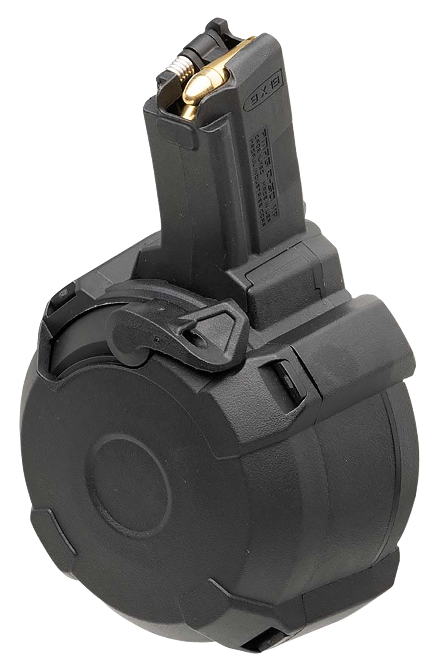 Magpul MAG1181BLK PMAG D-50 MP 9mm Luger 50rd Drum Mag for H&K MP5/94 Black