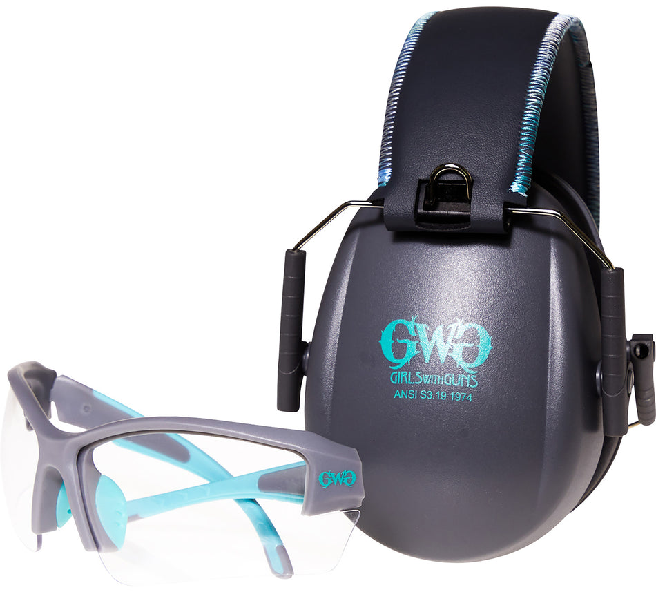 Girls With Guns 2388 Assure Protective Eyewear & Muff Set Women's Clear Lens