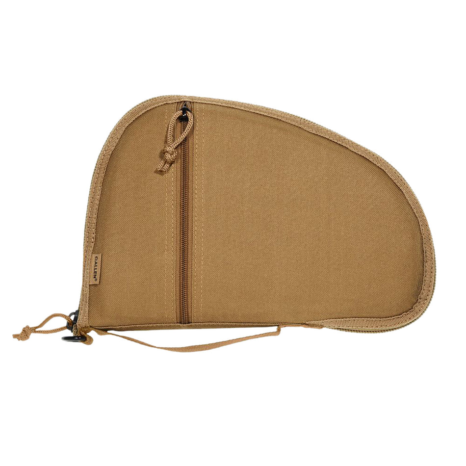 Allen Torrey Soft Handgun Case Coyote Tan Small Accessory Pocket Lockable Zipper 11.5" x 7.75"