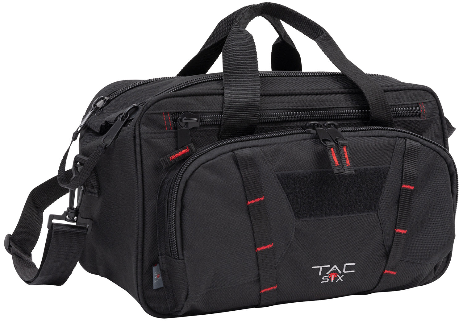 Tac Six Tactical Sporter Range Bag Black Endura Removable Shoulder Strap Webbing