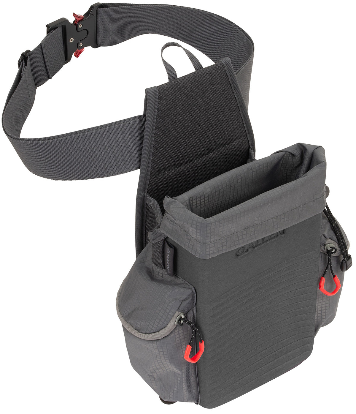 Allen Competitor All-In-One Molded EVA Shell Bag Gray with Zippered Side Pockets and Adjustable Belt