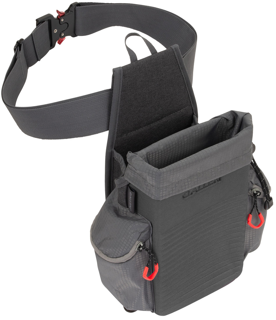 Allen Competitor All-In-One Molded EVA Shell Bag Gray with Zippered Side Pockets and Adjustable Belt