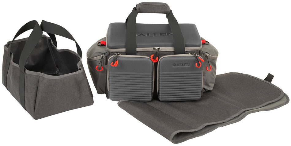 Allen Competitor Premium Lockable Range Bag Gray Molded EVA with Roll-Out Gun Mat and Internal Tote