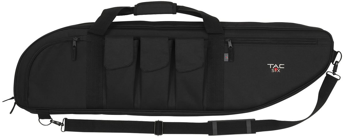Tac Six Battalion Tactical Rifle Case 38" Black Endura Detachable Shoulder Strap