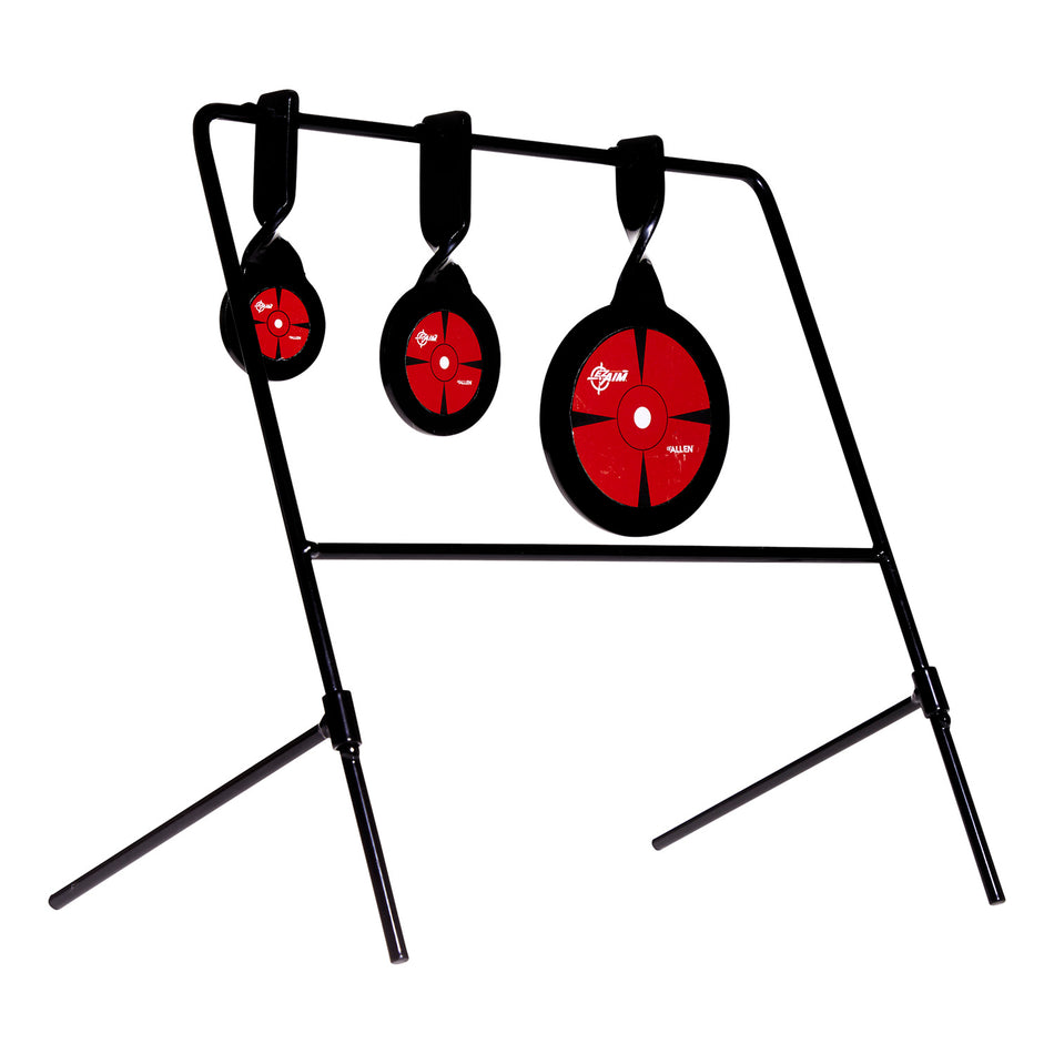 EZ-Aim 15403 Spinner Deflector Target System Air Rifle Rimfire Pistol/Rifle Steel Circle Black/Red