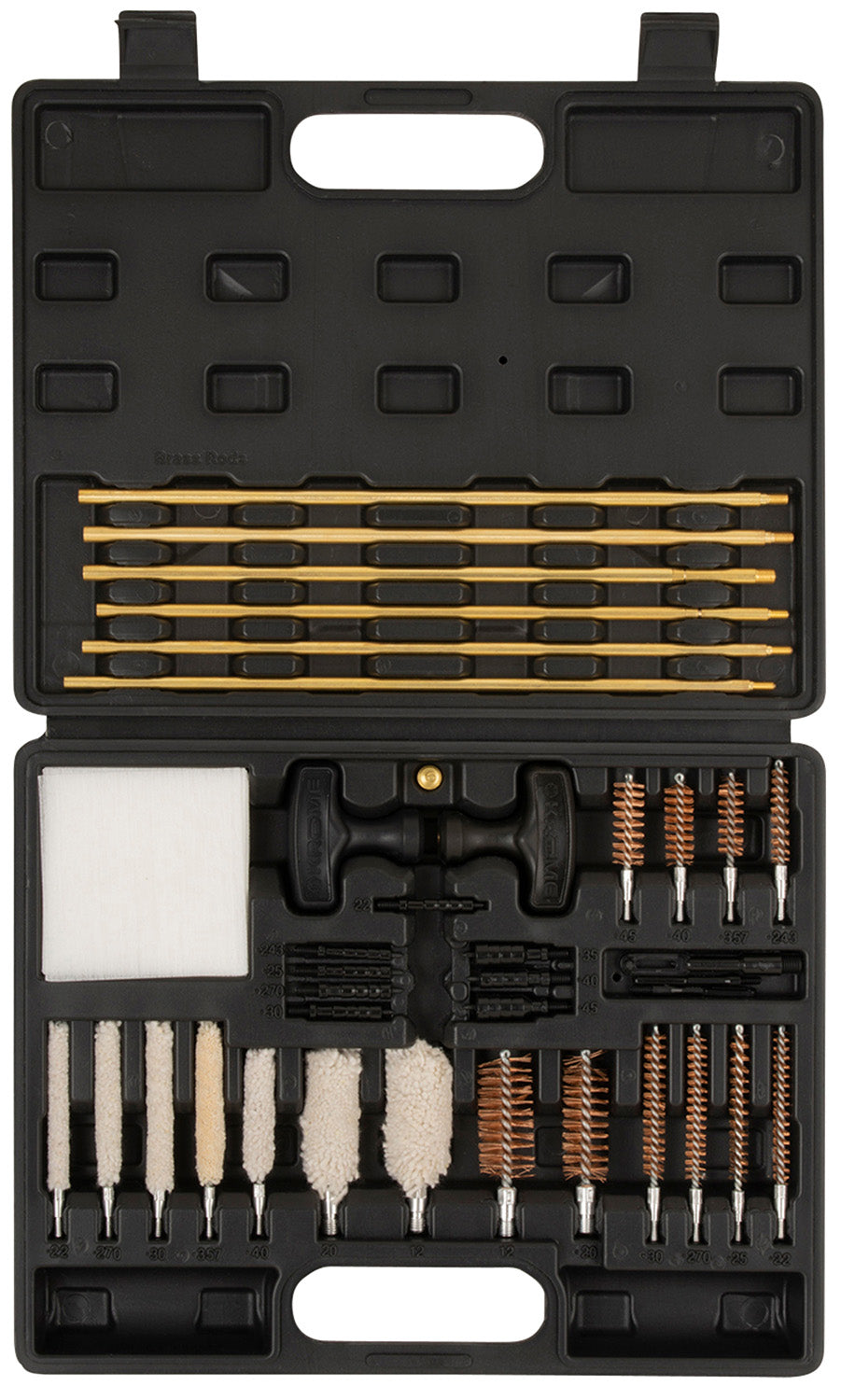 Krome Universal Multi-Caliber Cleaning Kit 37 Pieces for Handguns Rifles Shotguns