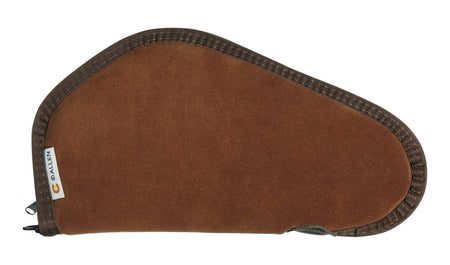 Heritage Cases 8611 11-Inch Handgun Case Brown Suede Faux Sherpa Lockable Zippers