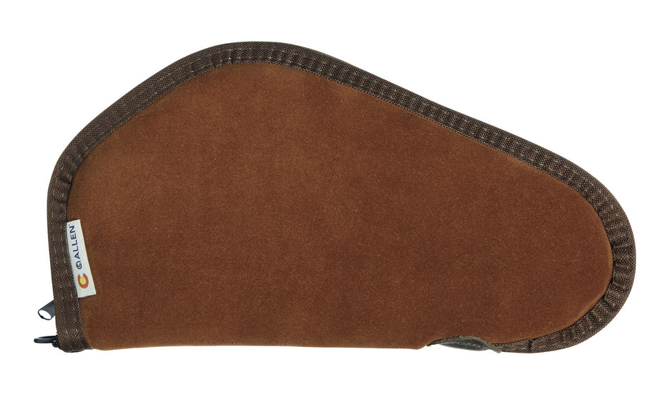 Heritage Cases 8611 11-Inch Handgun Case Brown Suede Faux Sherpa Lockable Zippers