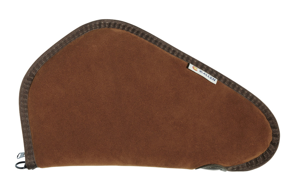 Heritage Cases 8613 13-Inch Handgun Case Brown Suede Faux Sherpa Lockable Zippers